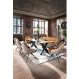 ARMLEHNSTUHL  Beinauswahl, Sitzfläche 360° drehbar, Stoff-/Lederauswahl Flachgewebe  Sandfarben  - Sandfarben/Schwarz, Design, Textil/Metall (60/86/66cm) - Dieter Knoll