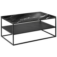 COUCHTISCH Metall 100/60/41,5 cm  - Schwarz, Design, Stein/Metall (100/60/41,5cm) - Johann Jakob
