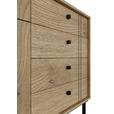 SIDEBOARD  in 160,2/81,8/37 cm  - Eichefarben/Schwarz, MODERN, Holzwerkstoff/Kunststoff (160,2/81,8/37cm) - Carryhome