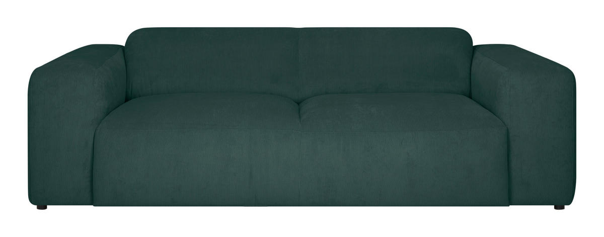 3-SITS SOFFA i manchester grön  - grön/svart, Design, textil/plast (247/75/104cm) - MID.YOU