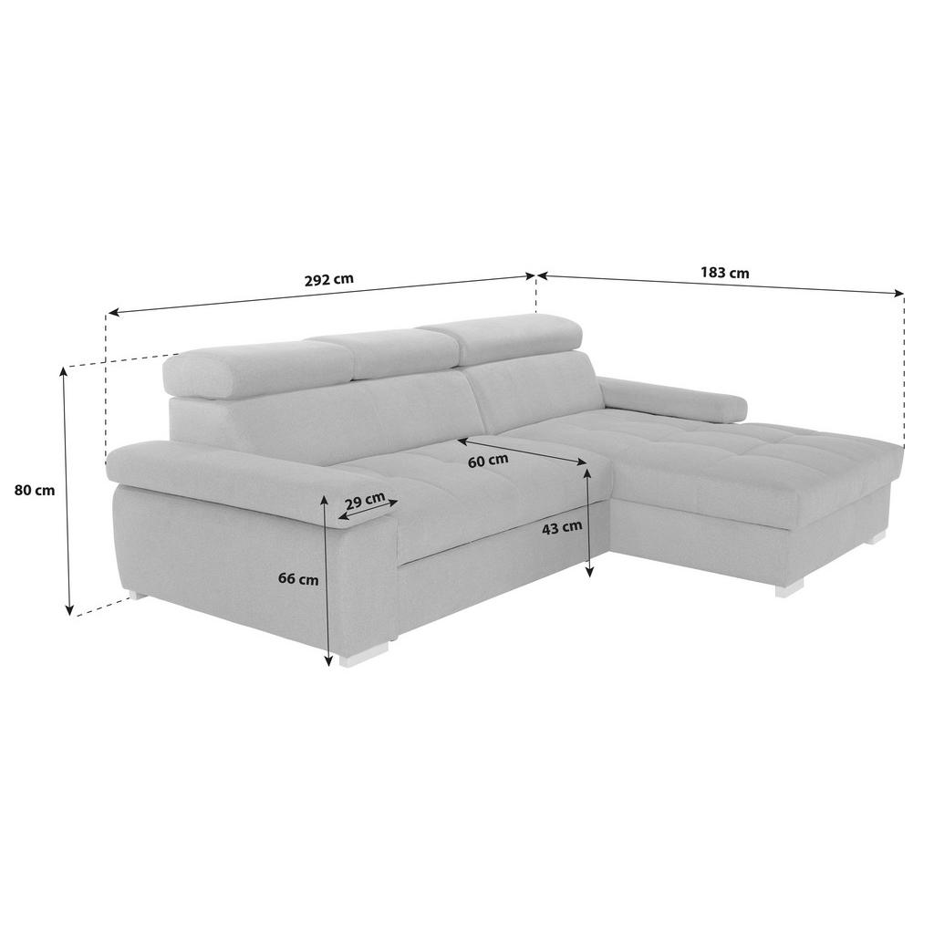 Thumbnail - Livetastic Ecksofa, Braun, Textil, 3-Sitzer, 292x183 cm, Made in EU, Rücken echt, Wohnzimmer, Sofas & Couches, Wohnlands...