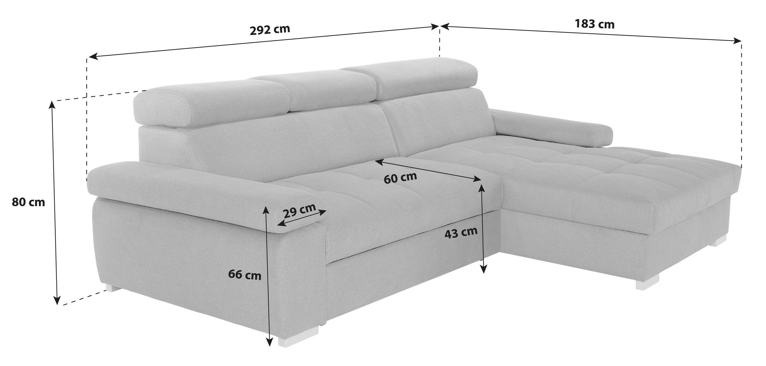 Thumbnail - Livetastic Ecksofa, Silber, Textil, 3-Sitzer, 292x183 cm, Made in EU, Rücken echt, Wohnzimmer, Sofas & Couches, Wohnland...