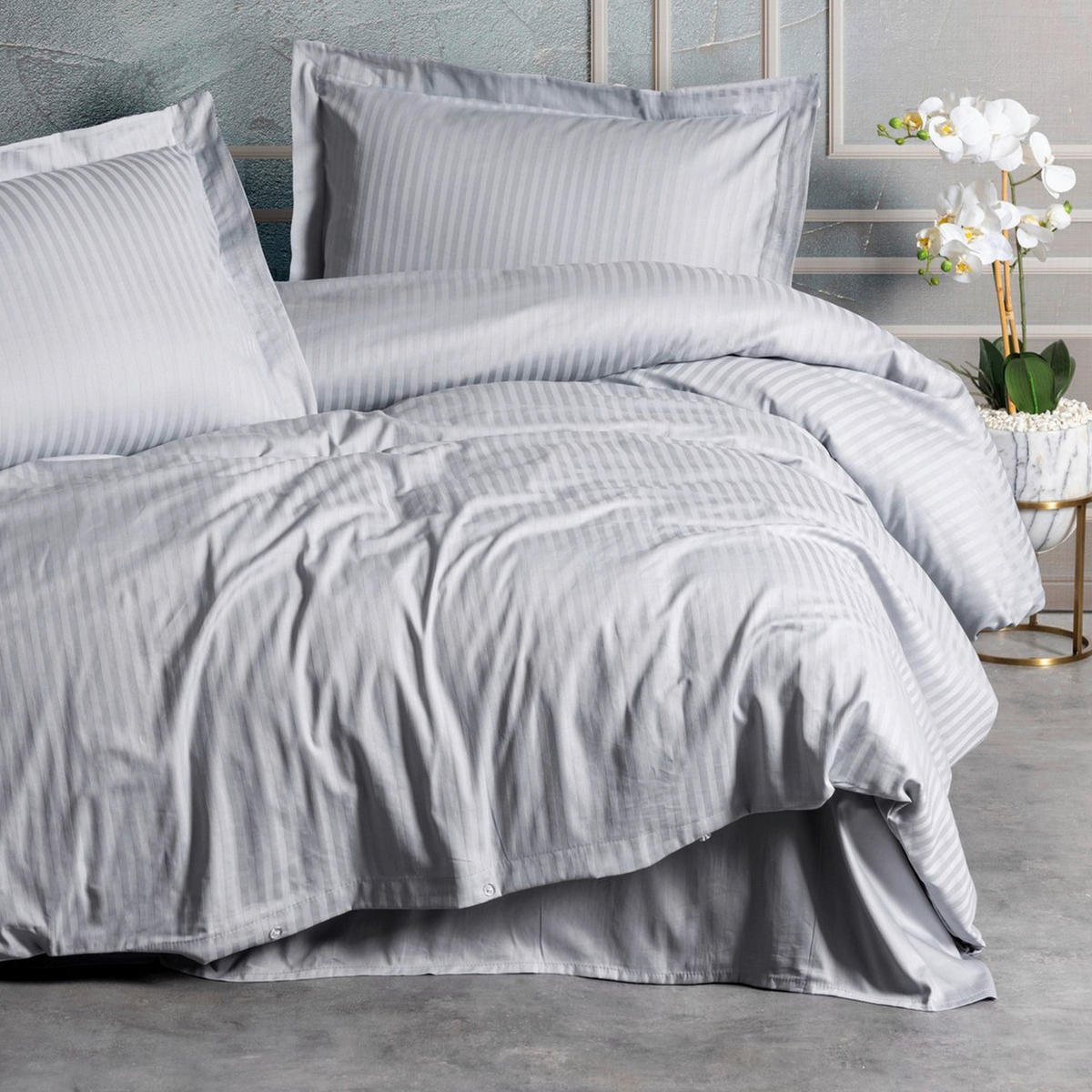 BETTWÄSCHE Satin 135/200 cm  - Grau, Basics, Textil (135/200cm)