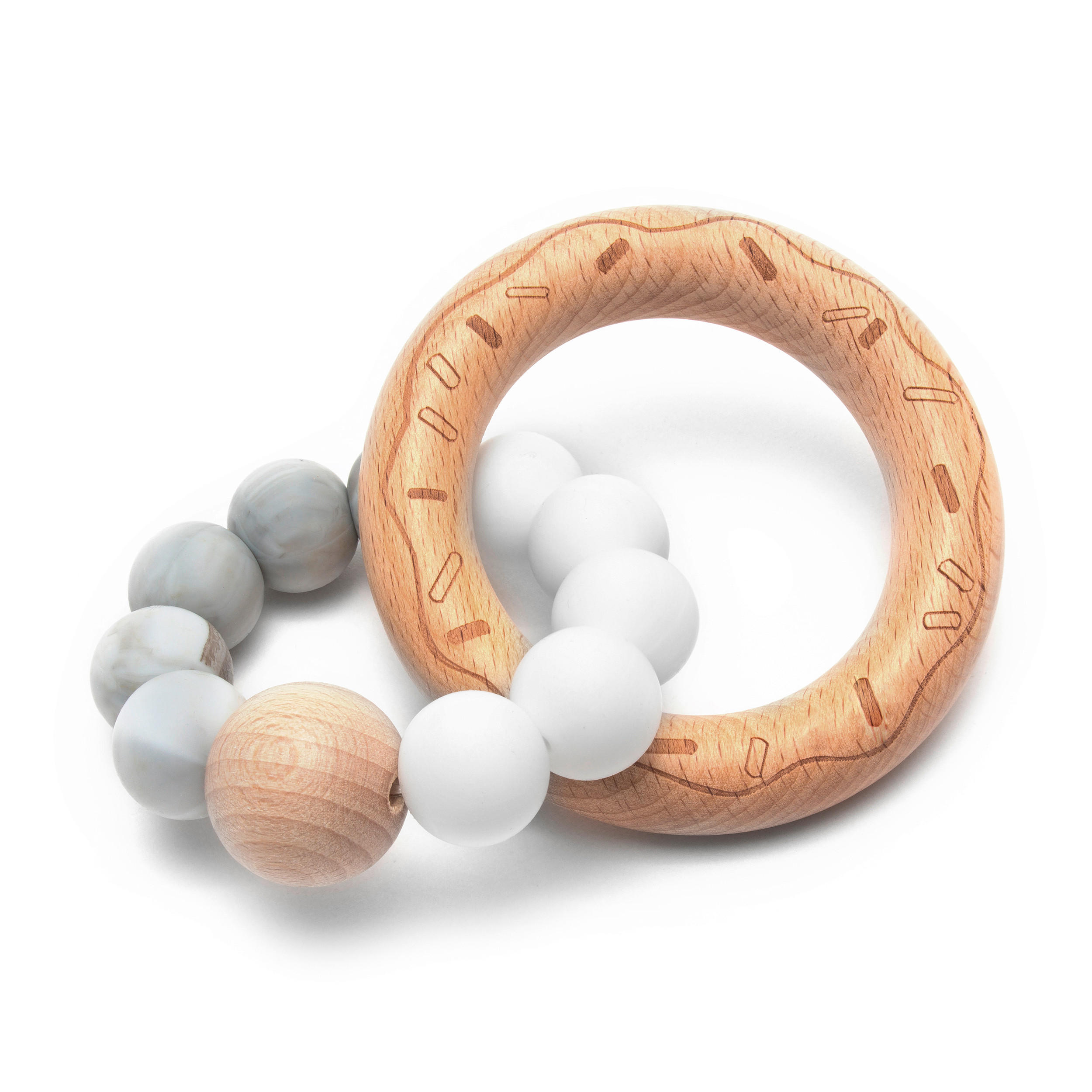 BEISSRING 0 Monat(e) - Weiss/Kernbuche, Basics, Holz/Kunststoff (9/7/3cm) - Jimmylee