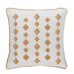 KISSENHÜLLE RHOMBUS 45/45 cm  - Goldfarben/Weiß, Design, Textil (45/45cm) - Novel