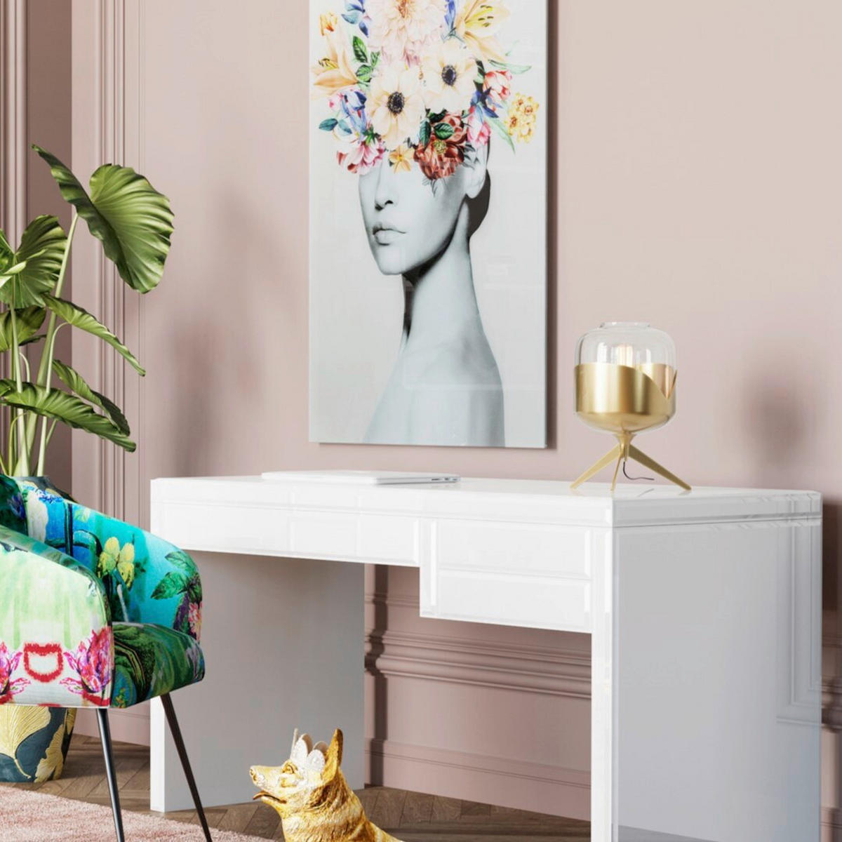 TISCHLEUCHTE Golden Goblet Ball 27/35/27 cm 27/35/27 cm  - Goldfarben, Design, Glas/Metall (27/35/27cm) - Kare-Design