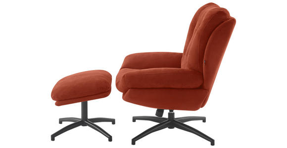 RELAXSESSELSET in Metall, Textil Schwarz, Rostfarben - Rostfarben/Schwarz, Design, Textil/Metall (75/97/88cm) - Carryhome