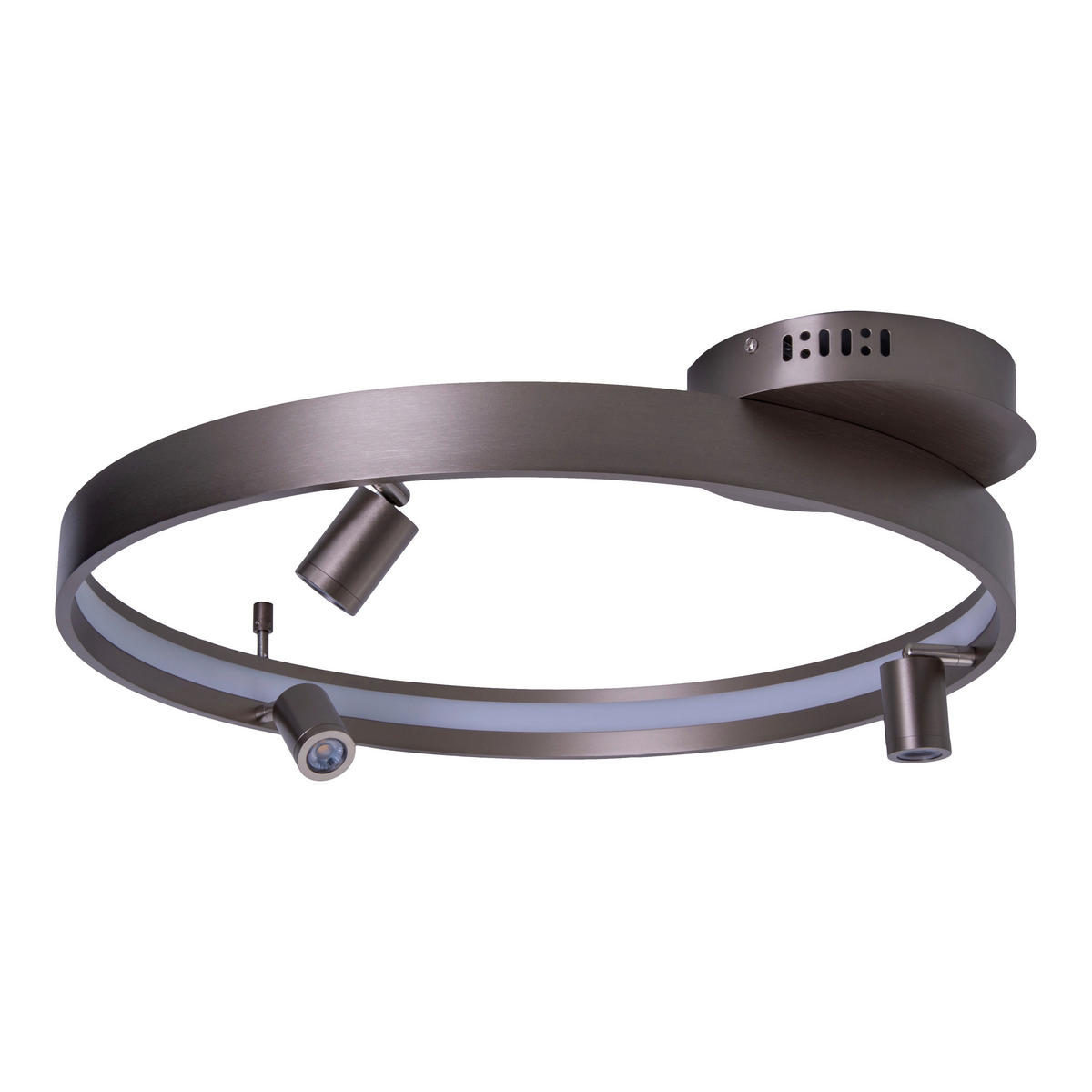 LED-DECKENLEUCHTE 65/58/9 cm   - Titanfarben, KONVENTIONELL, Kunststoff/Metall (65/58/9cm) - Näve