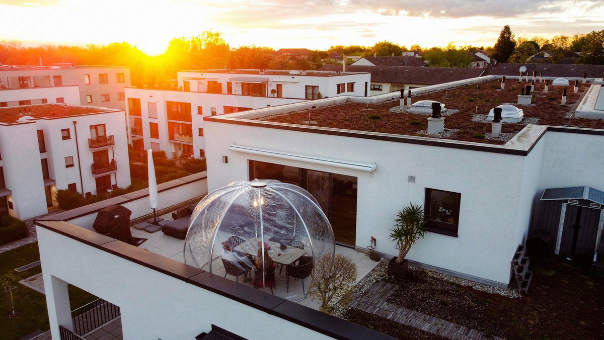 PAVILLON 303/230/303 cm Aluminium  - Transparent/Silberfarben, Basics, Kunststoff/Metall (303/230/303cm)