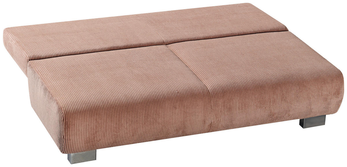 SCHLAFSOFA in Cord Rosa  - Rosa, Konventionell, Textil/Metall (196/89/94cm) - Novel