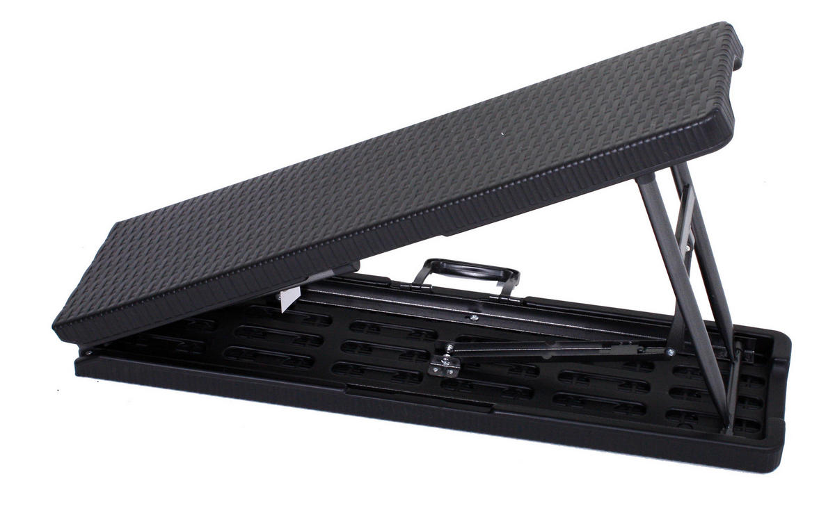 GARTENGARNITUR 3-teilig Stahl  - Schwarz, Basics, Kunststoff/Metall (180/75/73cm) - Gardenson
