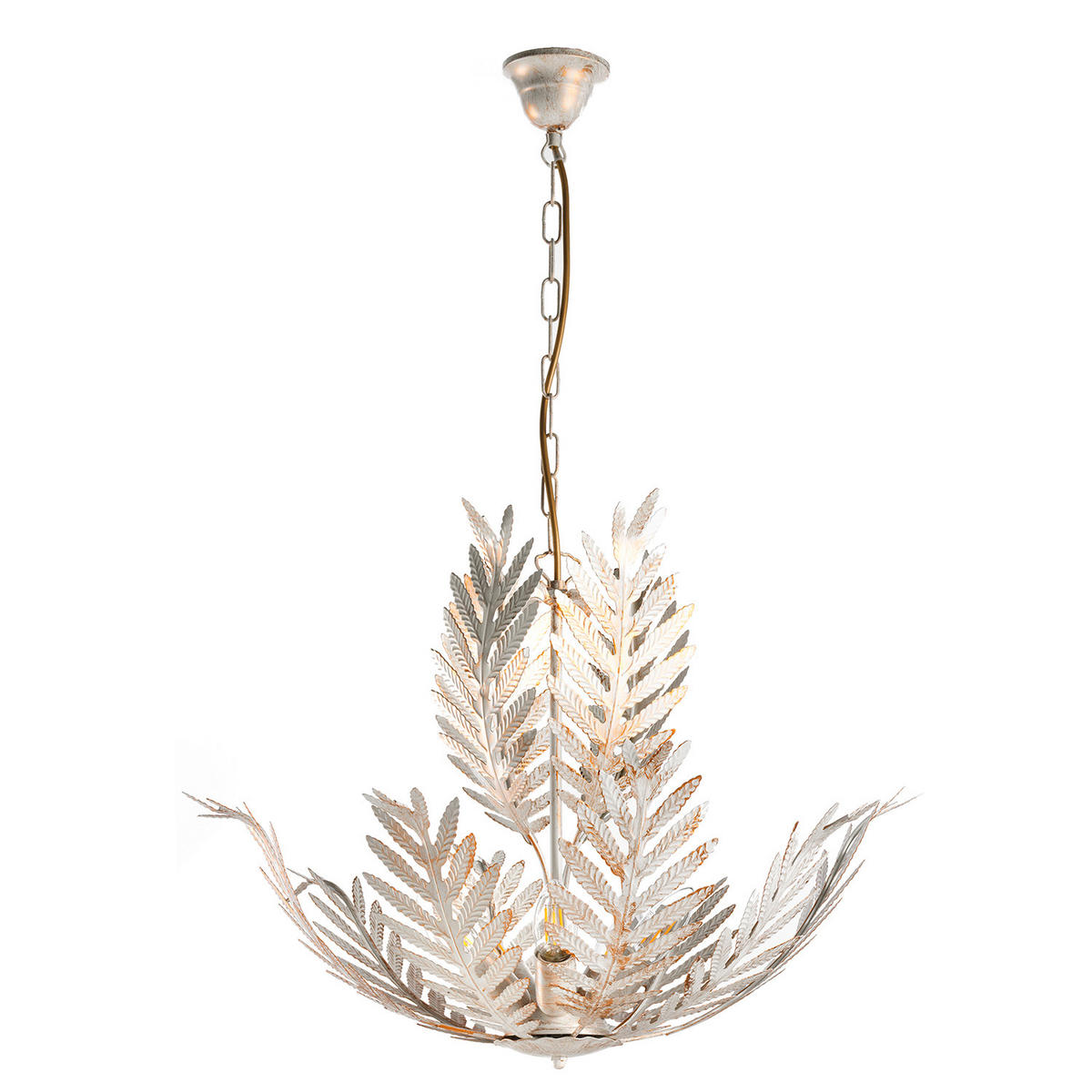 HÄNGELEUCHTE 55/105 cm   - Weiß, Natur, Metall (55/105cm)