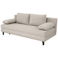 SCHLAFSOFA Lia in Webstoff Graubraun  - Graubraun/Schwarz, Design, Textil/Metall (197/84/92,5cm) - Hom`in