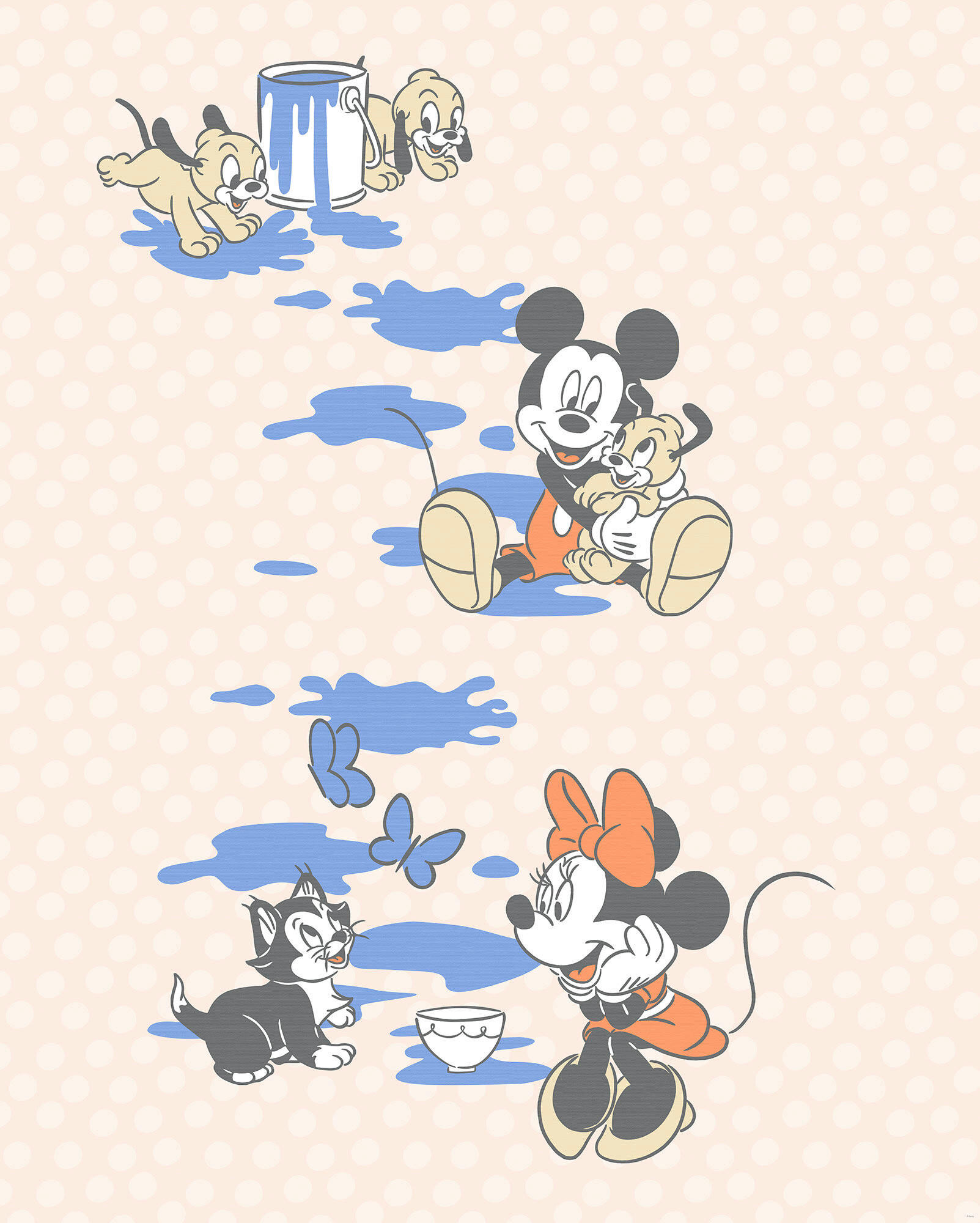 FOTOTAPETE MICKEY ARTSY FLOW  - Orange, Design, Textil (200/250cm) - Disney