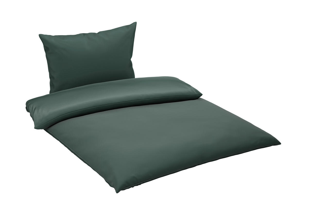 BETTWÄSCHE 2-teilig 140/200 cm  - Grün, Basics, Textil (140/200cm) - Bio:Vio