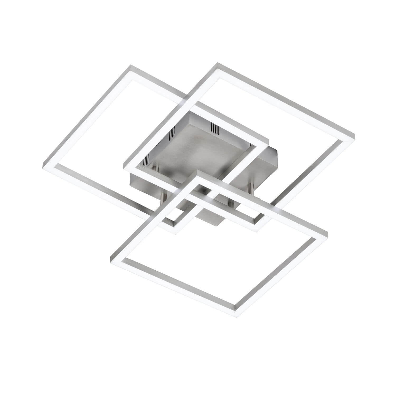 LED-DECKENLEUCHTE 52/52/9.5 cm   - Alufarben, Basics, Metall (52/52/9.5cm)