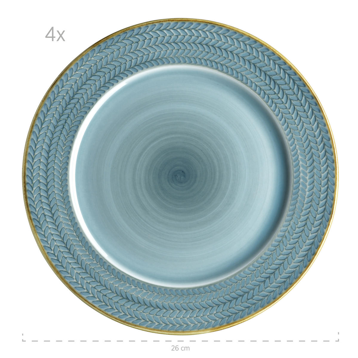 KAFFEESERVICE Blau Prospero 12-teilig  - Blau, Basics, Keramik (24,5/24,5/22,5cm) - Mäser