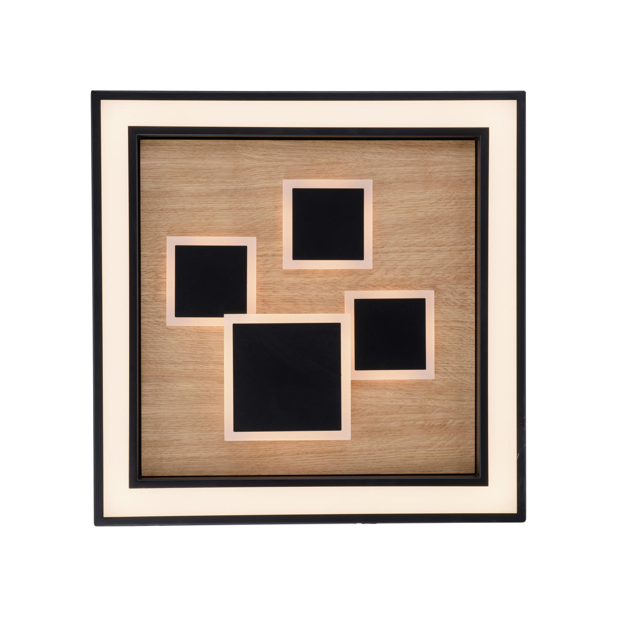 LED-DECKENLEUCHTE 48/48/7 cm   - Natur, Holz (48/48/7cm) - Paul Neuhaus