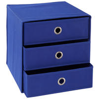 FALTBOX - Blau/Silberfarben, Design, Karton/Textil (32/32/31,5cm) - Carryhome