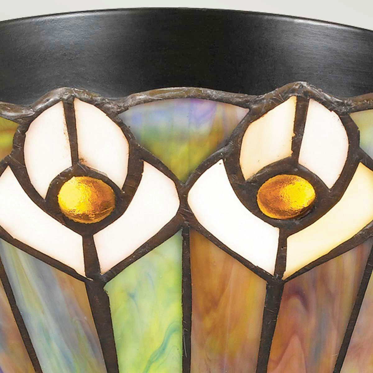 DECKENLEUCHTE  13,5/42,0 cm    - Dunkelbraun/Multicolor, Konventionell, Glas/Metall (13,5/42,0cm) - Elstead Lighting
