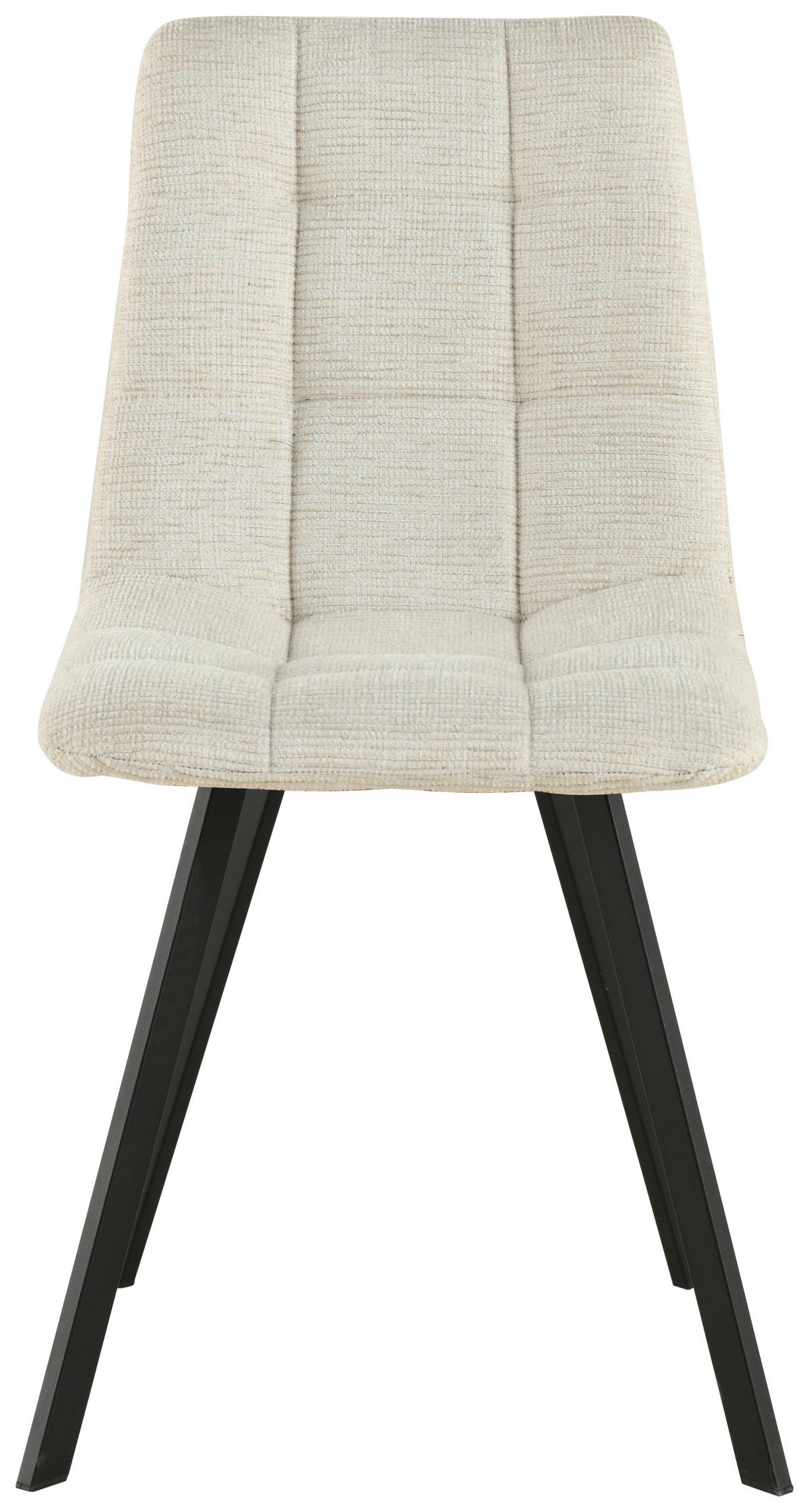 STUHL Webstoff Beige  - Beige/Schwarz, Design, Textil/Metall (45/88/55cm) - Carryhome