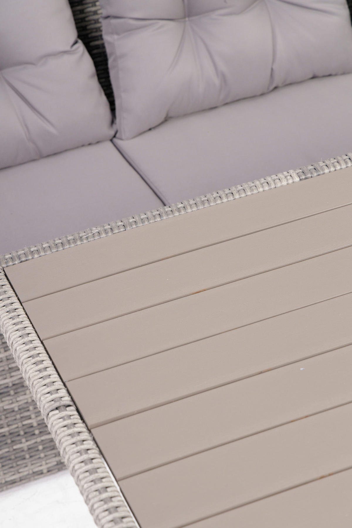 LOUNGEGARNITUR Stahl  - Dunkelgrau/Grau, MODERN, Kunststoff/Textil (120/70cm) - Ambia Garden