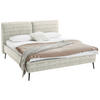 POLSTERBETT 180/200 cm  in Hellgrau  - Hellgrau/Schwarz, Modern, Textil/Metall (180/200cm) - Livetastic