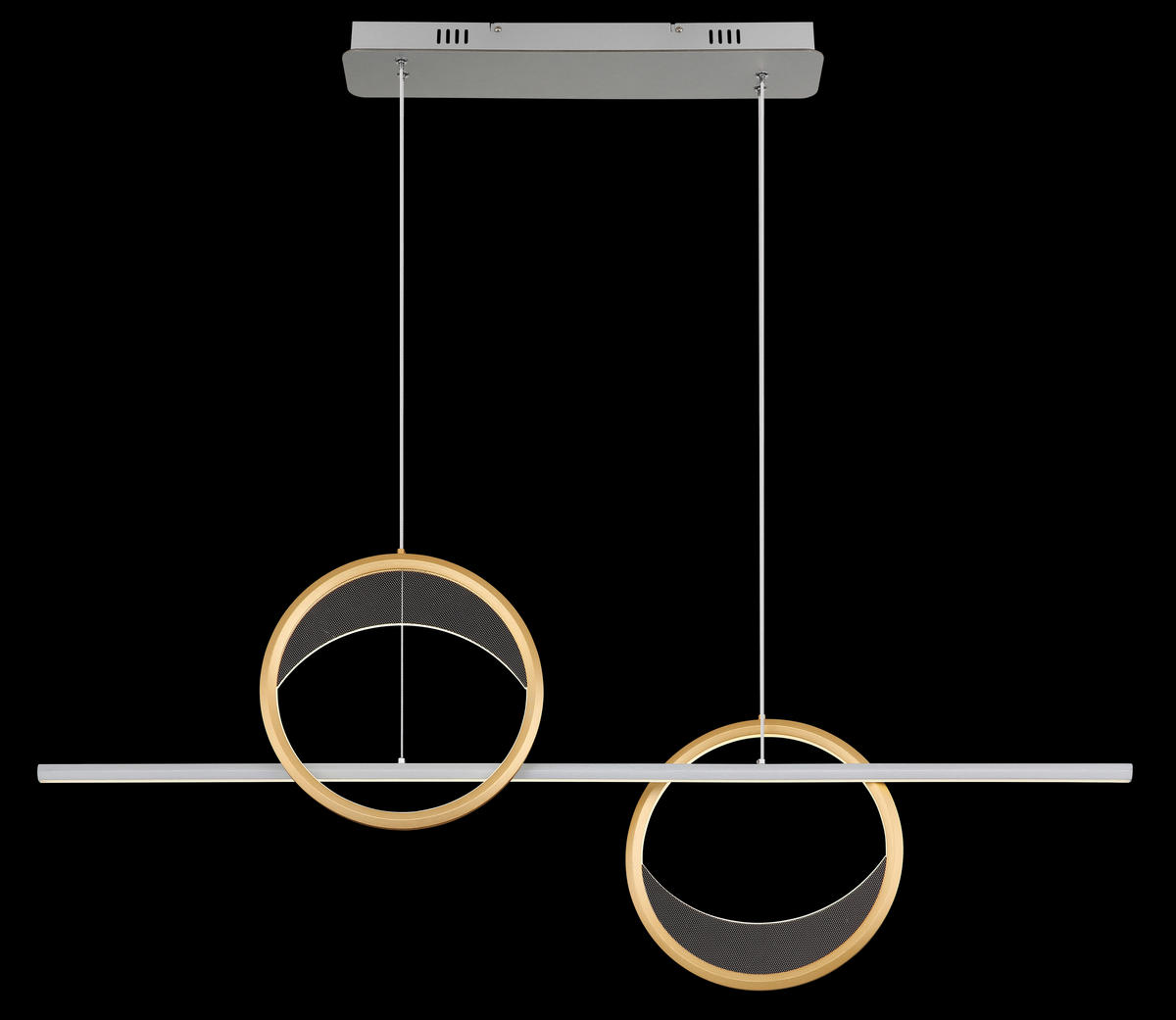 ZÁVĚSNÉ LED SVÍTIDLO, 120.4/10.5/120 cm - barvy stříbra/čiré, Design, kov/plast (120.4/10.5/120cm) - Globo