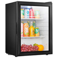 MINIKÜHLSCHRANK 47,4/64/45 cm BG-65  - Schwarz, Basics, Glas/Metall (47,4/64/45cm) - Atrigo