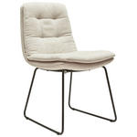 STUHL - Creme/Schwarz, Design, Textil/Metall (48/90/69cm) - Johann Jakob
