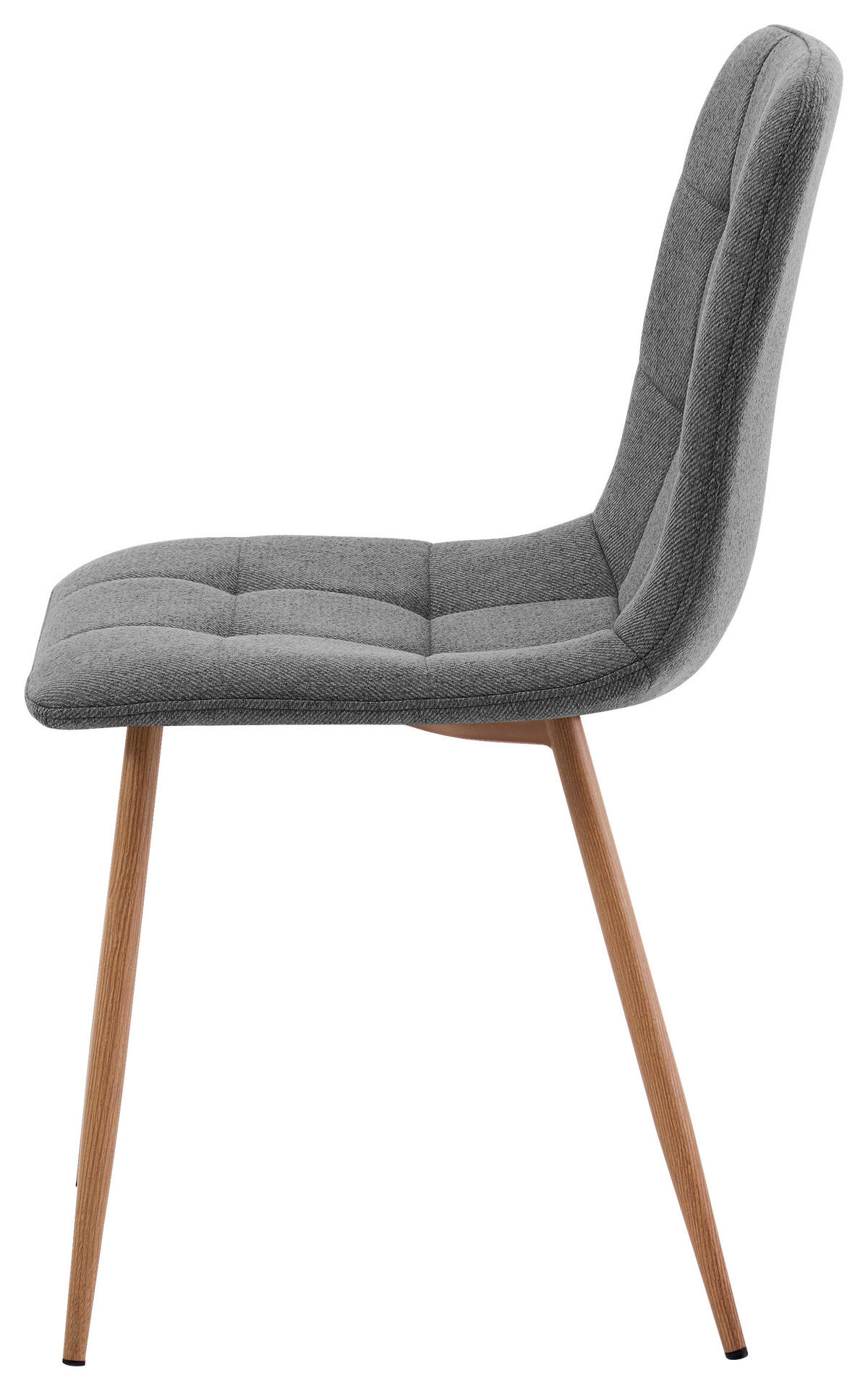 STUHL   Webstoff  Naturfarben, Dunkelgrau  - Dunkelgrau/Naturfarben, Design, Textil/Metall (45/87/55cm) - Stylife