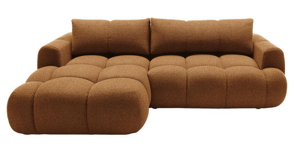 ECKSOFA Dunkelgelb Struktur Rückenkissen, Bettkasten, Schlaffunktion, Rücken echt, Liegefläche im Originalstoff  - Dunkelgelb/Schwarz, KONVENTIONELL, Kunststoff/Textil (172/272cm) - Carryhome