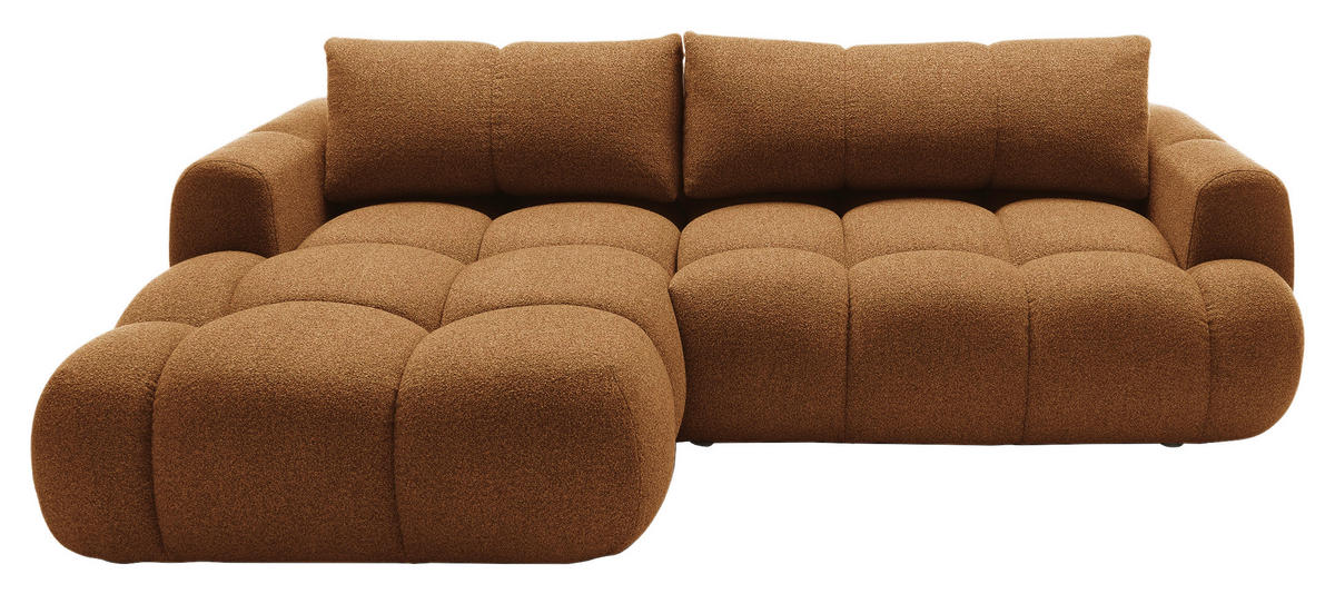 ECKSOFA Dunkelgelb Struktur  - Dunkelgelb/Schwarz, KONVENTIONELL, Kunststoff/Textil (172/272cm) - Carryhome