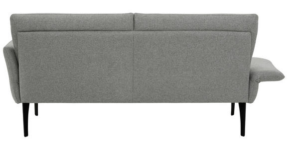 SITZBANK in Textil Grau  - Schwarz/Grau, Design, Textil/Metall (204/92/72cm) - Moderano