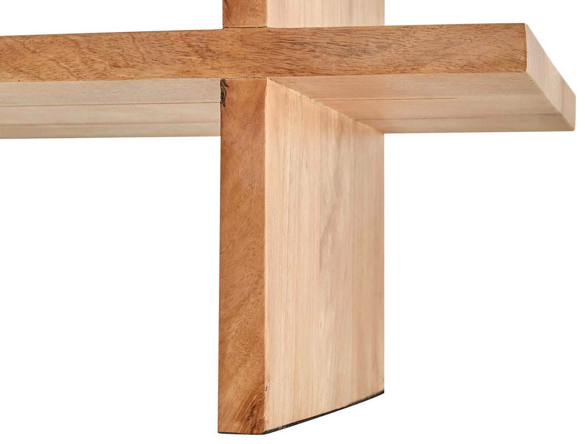 REGAL Mangoholz vollmassiv Naturfarben  - Naturfarben, Design, Holz (138/189/35cm) - Livetastic