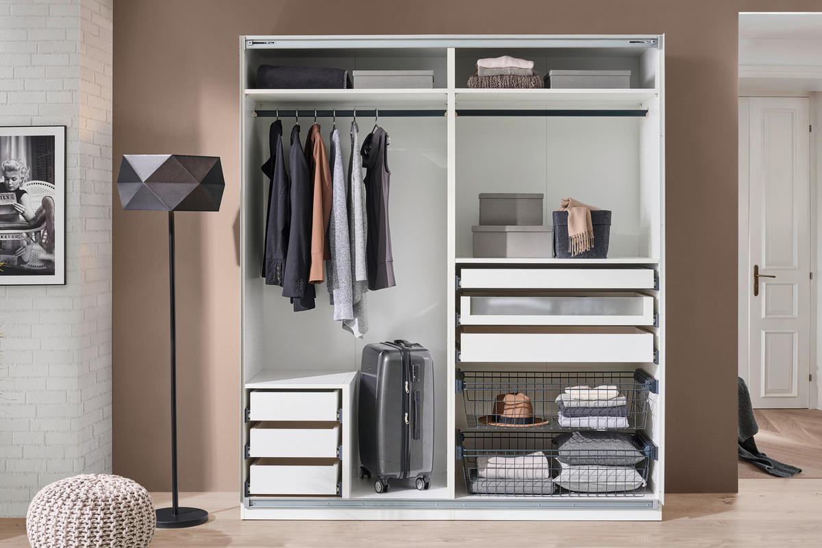 KORPUS ORMARA  bijela  91,1/210/56,5 cm    - bijela, Konvencionalno, drvni materijal (91,1/210/56,5cm) - Hom`in