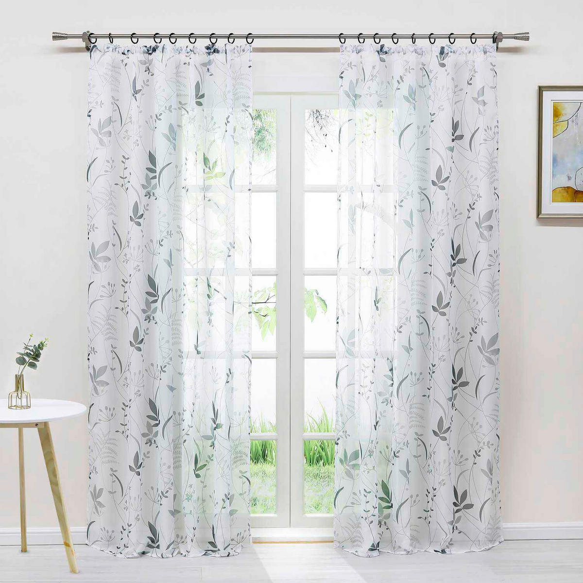 FERTIGVORHANG  transparent  140/225 cm   - Weiß Hochglanz, Basics, Textil (140/225cm)