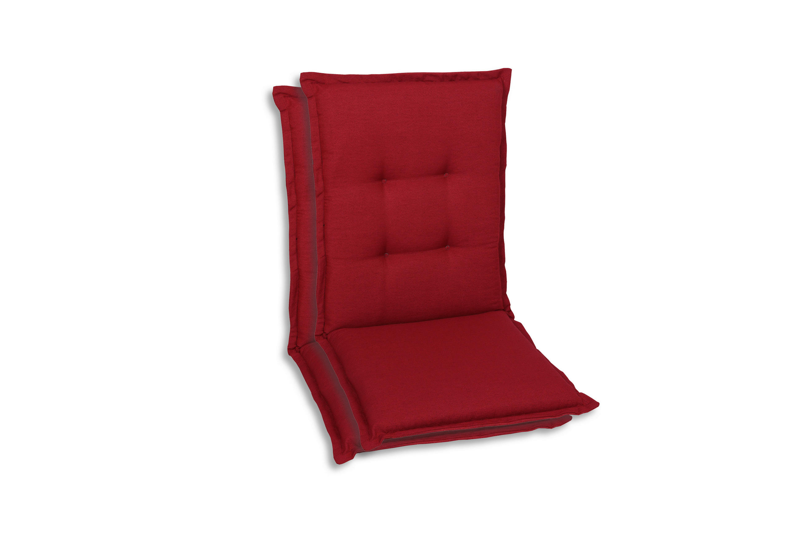 SESSELAUFLAGENSET Uni  - Kirschrot, Basics, Textil (50/7/110cm)