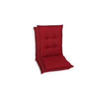 SESSELAUFLAGENSET Uni  - Kirschrot, Basics, Textil (50/7/110cm)