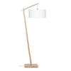 STEHLEUCHTE 70/176 cm    - Naturfarben/Weiß, Design, Holz/Textil (70/176cm) - Good & Mojo