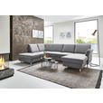 WOHNLANDSCHAFT in Flachgewebe Grau - Chromfarben/Grau, KONVENTIONELL, Textil/Metall (168/305/200cm) - Voleo