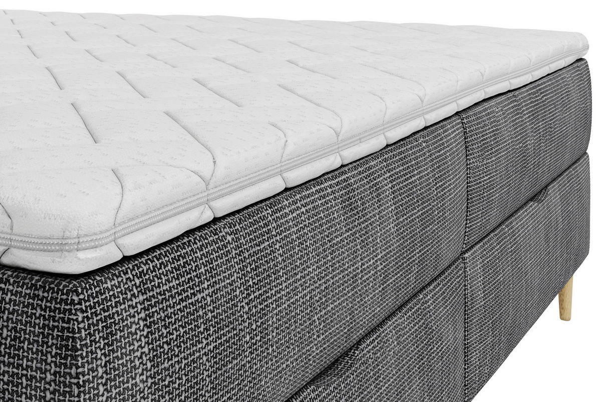 BOXBETT 140/200 cm,  in Anthrazit,  {item.attr('349-543‘),[, ]}{item.attr('328-587‘),[ ]} - Anthrazit/Buchefarben, MODERN, Holz/Holzwerkstoff (140/200cm) - MID.YOU