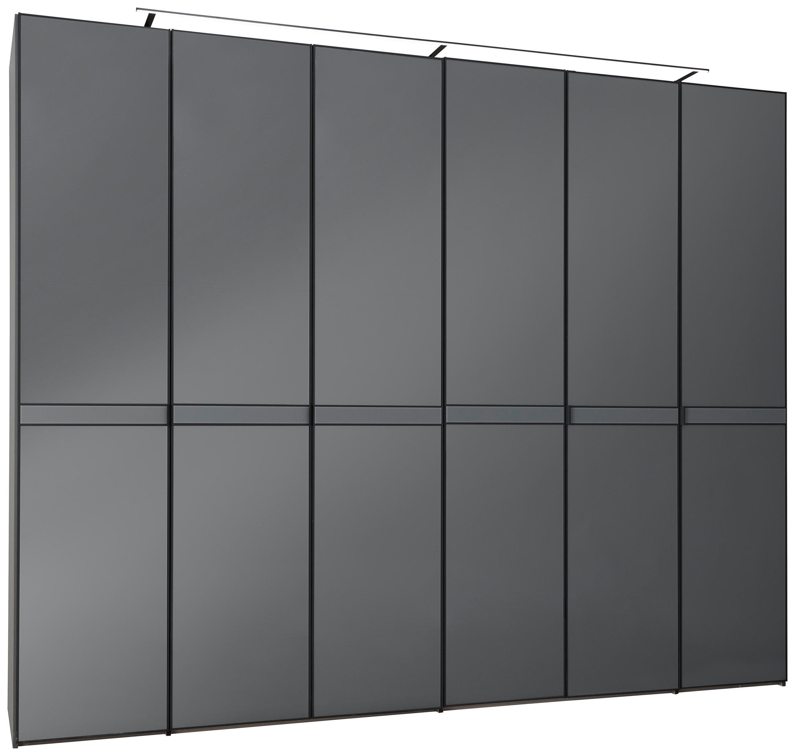 DREHTÜRENSCHRANK Anthrazit  - Anthrazit/Schwarz, Design, Glas/Holzwerkstoff (298/240/63cm) - Dieter Knoll