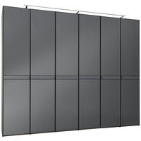 DREHTÜRENSCHRANK Anthrazit  - Anthrazit/Schwarz, Design, Glas/Holzwerkstoff (298/240/63cm) - Dieter Knoll