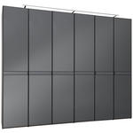 DREHTÜRENSCHRANK  in Anthrazit  - Anthrazit/Schwarz, Design, Glas/Holzwerkstoff (298/240/63cm) - Dieter Knoll