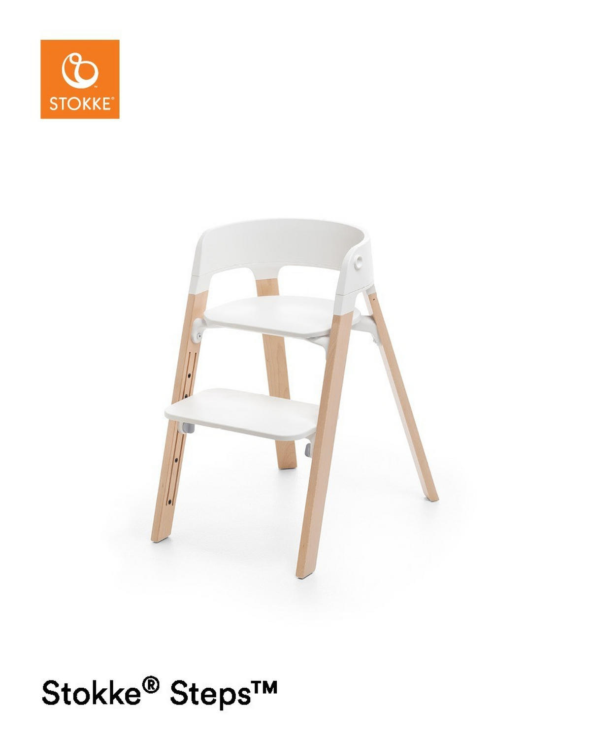 HOCHSTUHLSITZ Steps Weiß White  - Weiß, Basics, Kunststoff (54/12/45cm) - Stokke