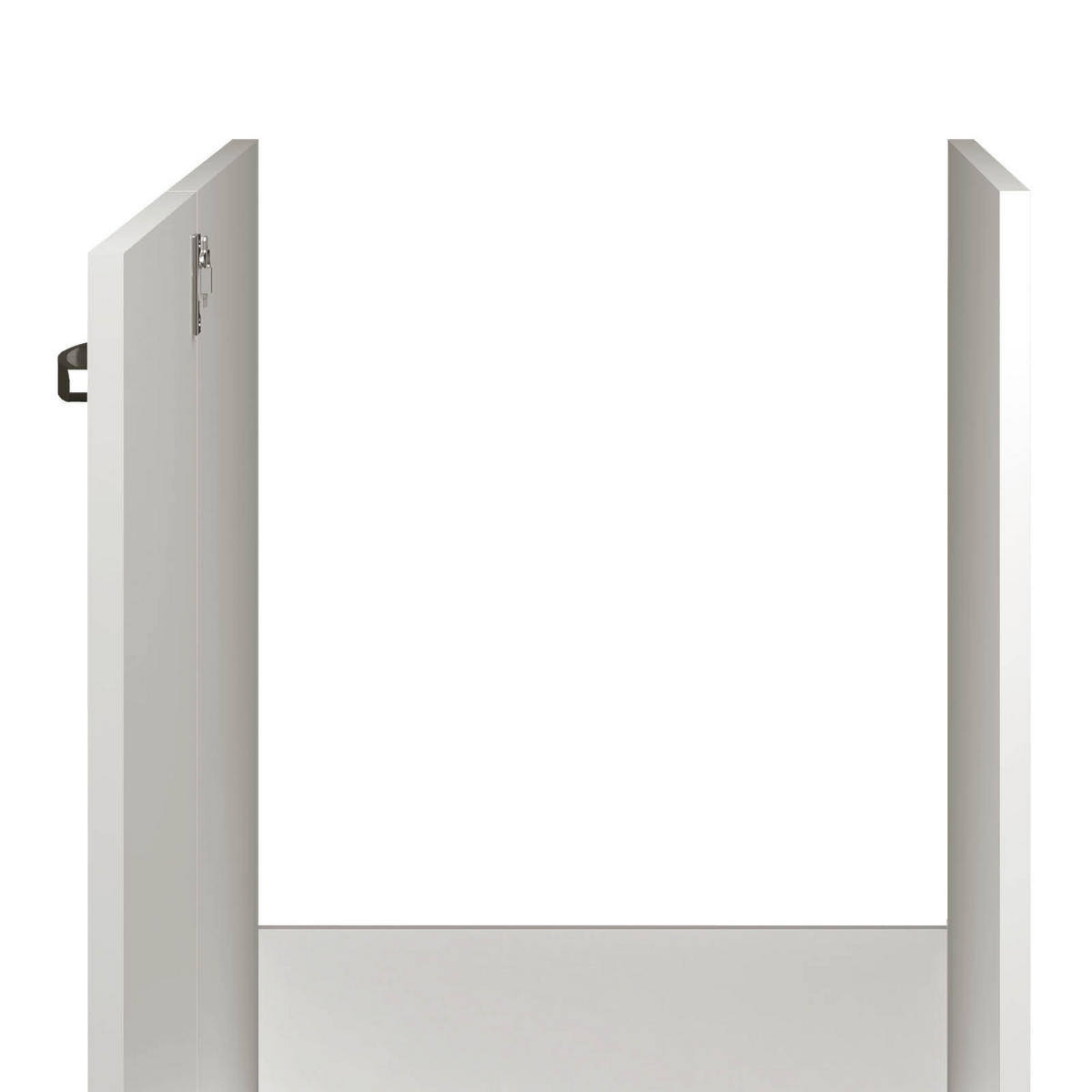 SPÜLENUNTERSCHRANK 50/82/57 cm  in Weiß, Weiß Hochglanz  - Edelstahlfarben/Weiß Hochglanz, MODERN, Holzwerkstoff/Metall (50/82/57cm) - FlexWell