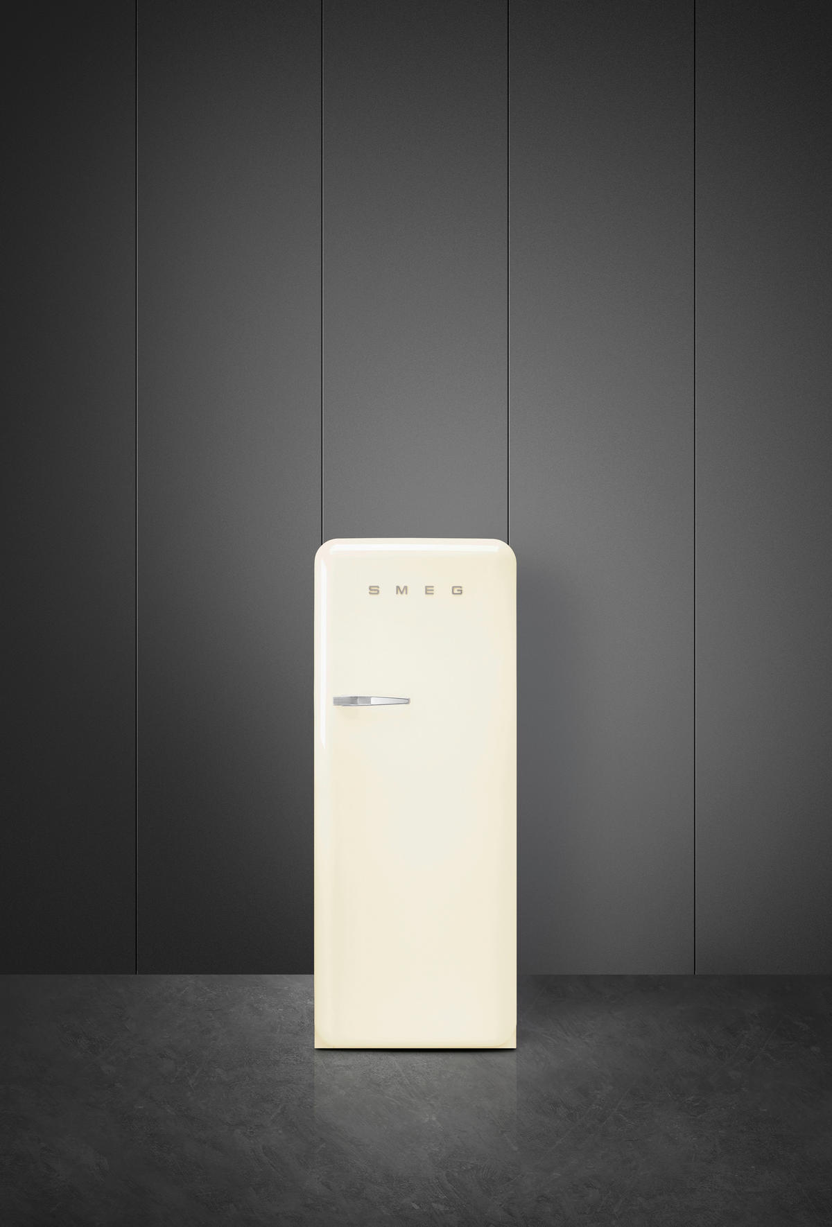 KÜHLSCHRANK 60/150/72,8 cm  - Creme, Basics, Glas/Metall (60/150/72,8cm) - SMEG