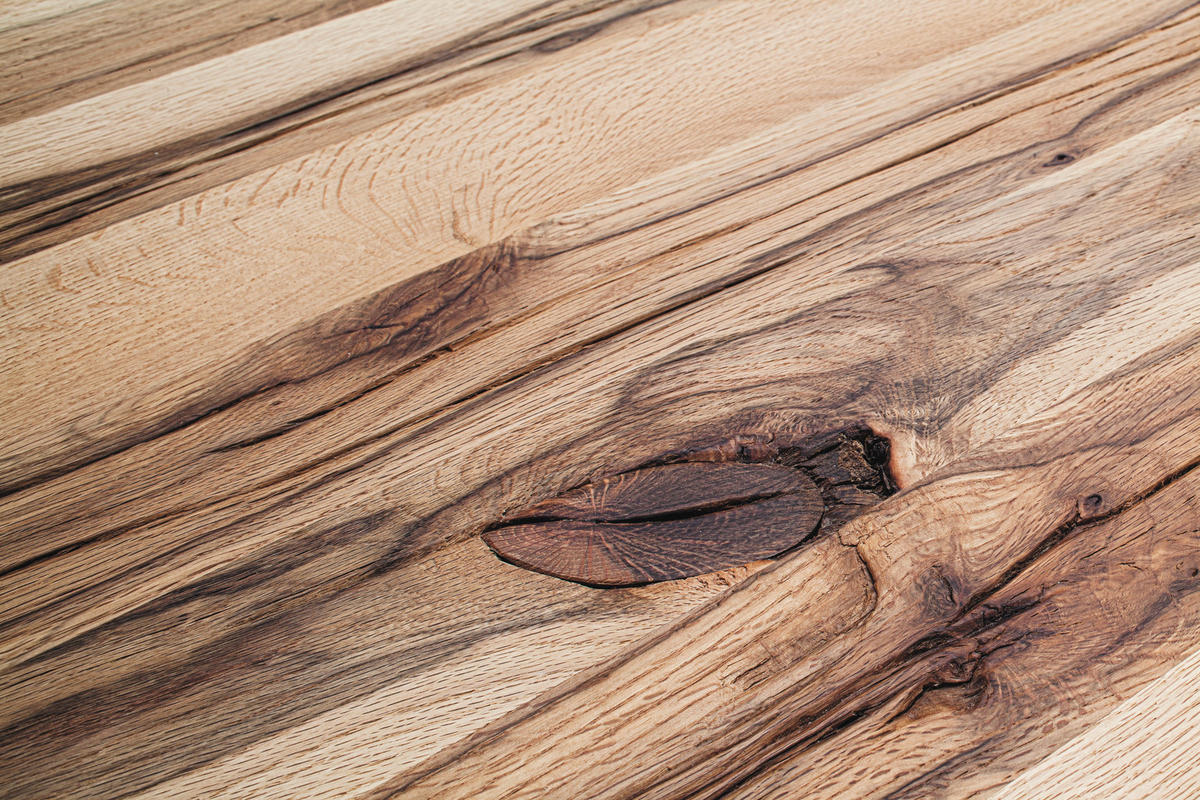 ESSTISCH in Holz, Metall 200/100/77 cm  - Edelstahlfarben/Eichefarben, Design, Holz/Metall (200/100/77cm) - Novel