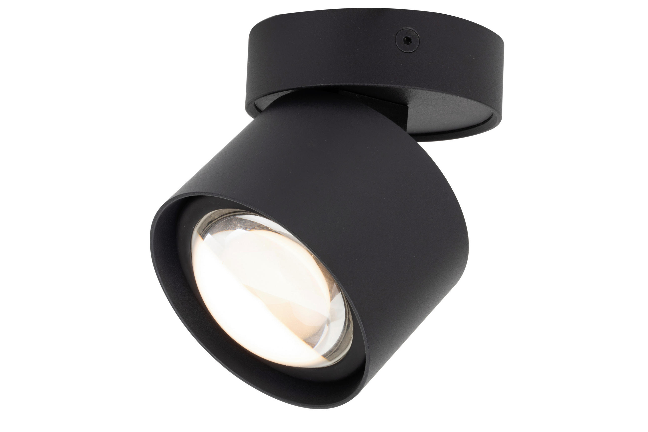 LED-SPOTKOPF Puk 8,4/9 cm  - Schwarz, Design, Metall (8,4/9cm) - Novel